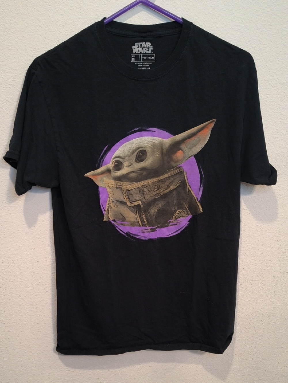 Star Wars Black T‑Shirt with Grogun Medium Cotton